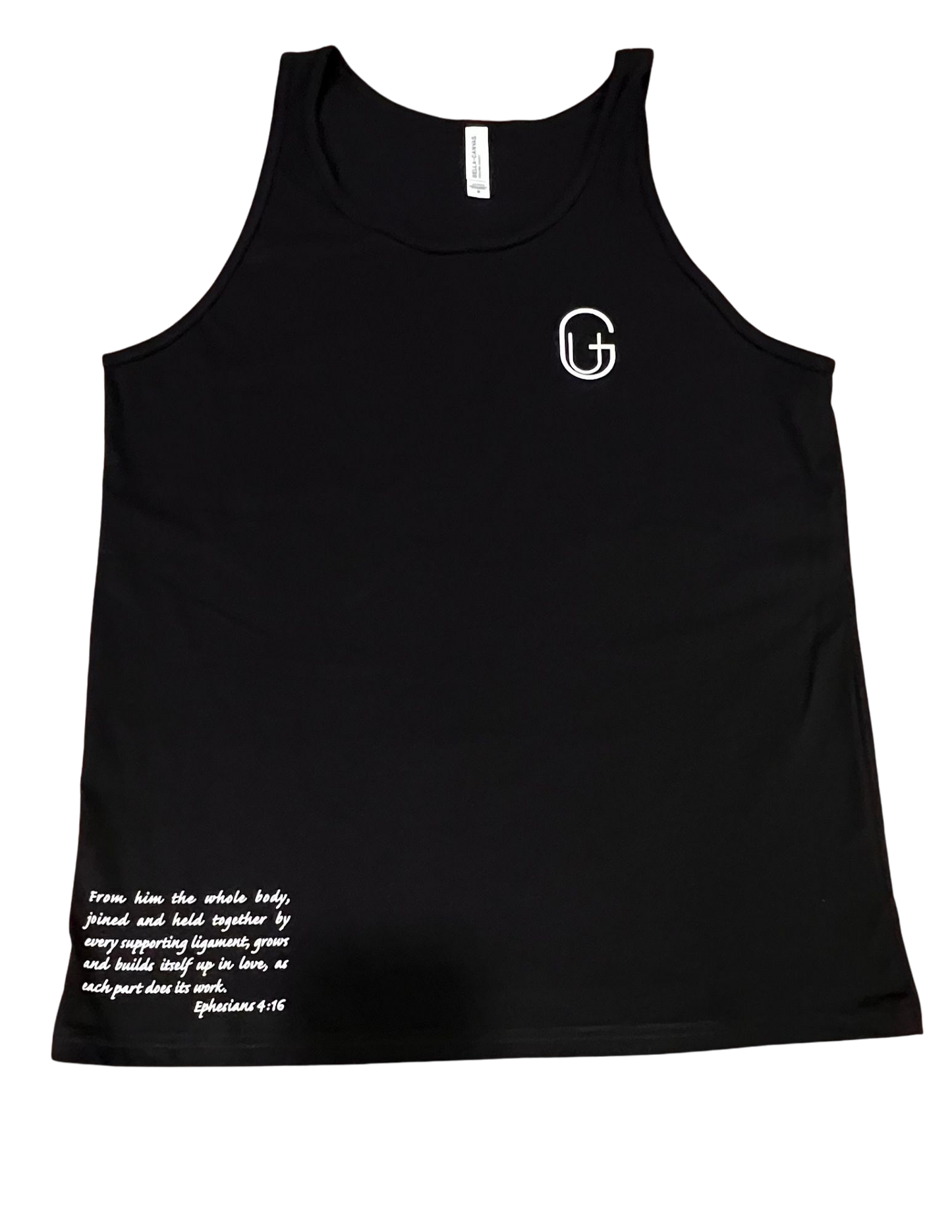 Ephesians 4:16 Black Tank Top