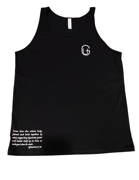 Ephesians 4:16 Black Tank Top