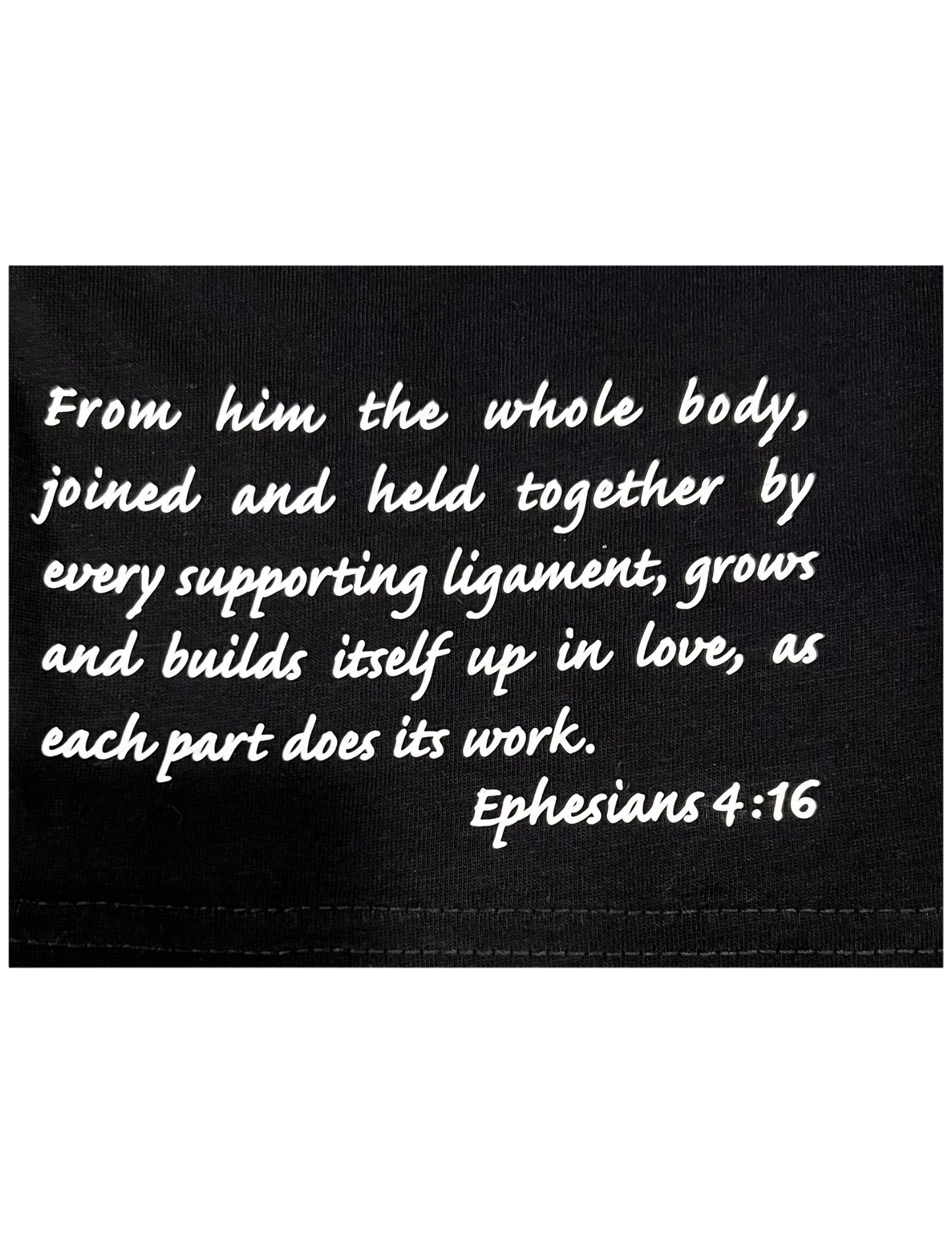 Ephesians 4:16 Black Tank Top
