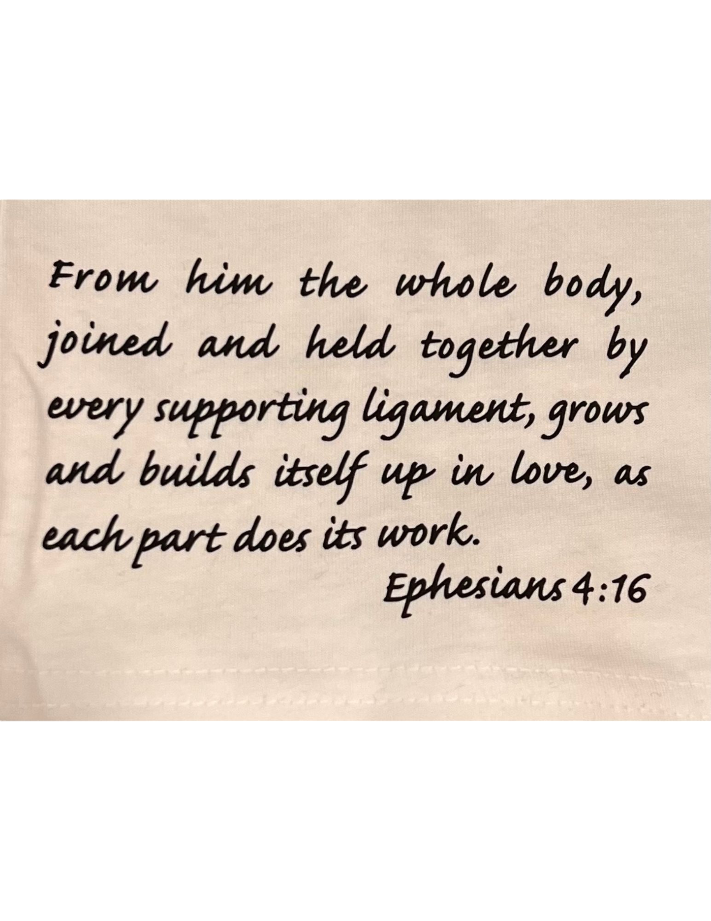 Ephesians 4:16 White Tank Top