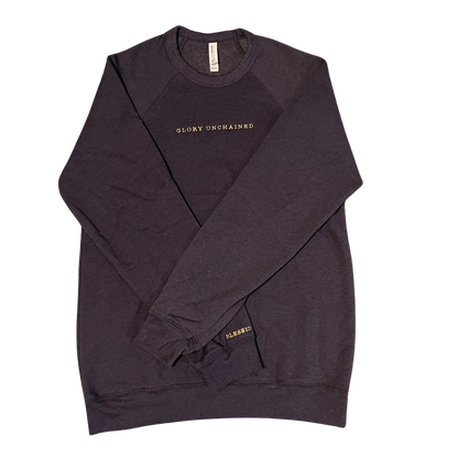 Glory Unchained Heather Navy Crew Neck