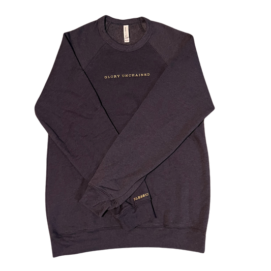 Glory Unchained Heather Navy Crew Neck