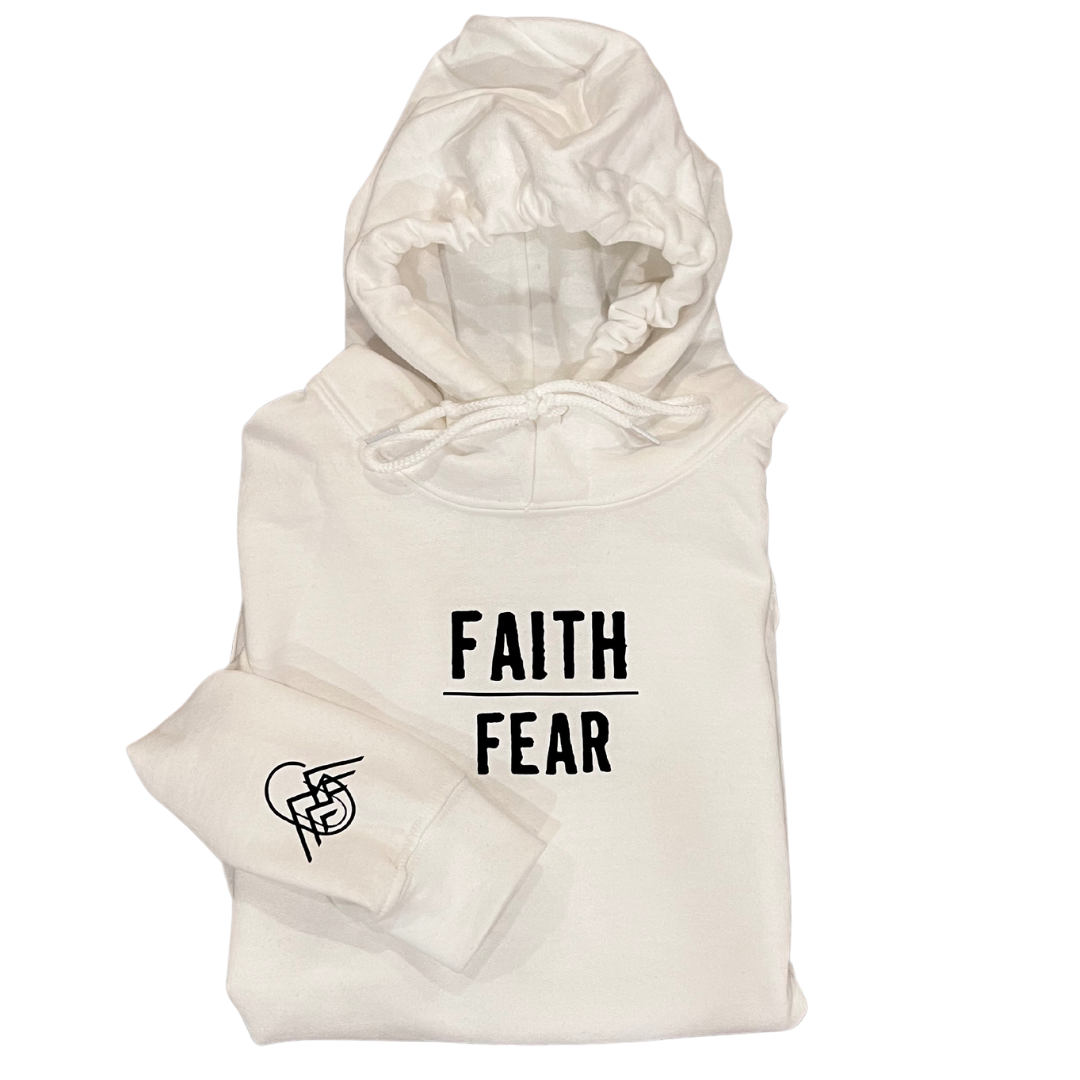 Faith | Fear White Hoodie
