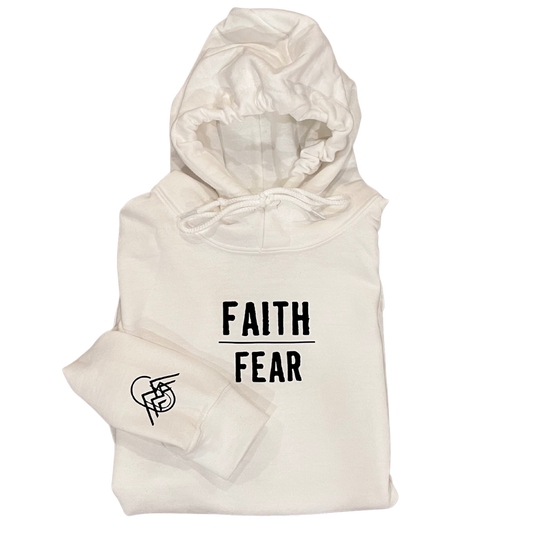 Faith | Fear White Hoodie